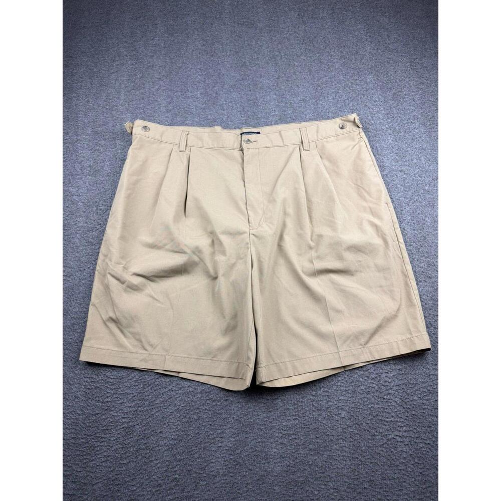 Dockers Golf Shorts Men's 42 Beige Khaki Chino NWT‎ Pleated Front Shark Logo